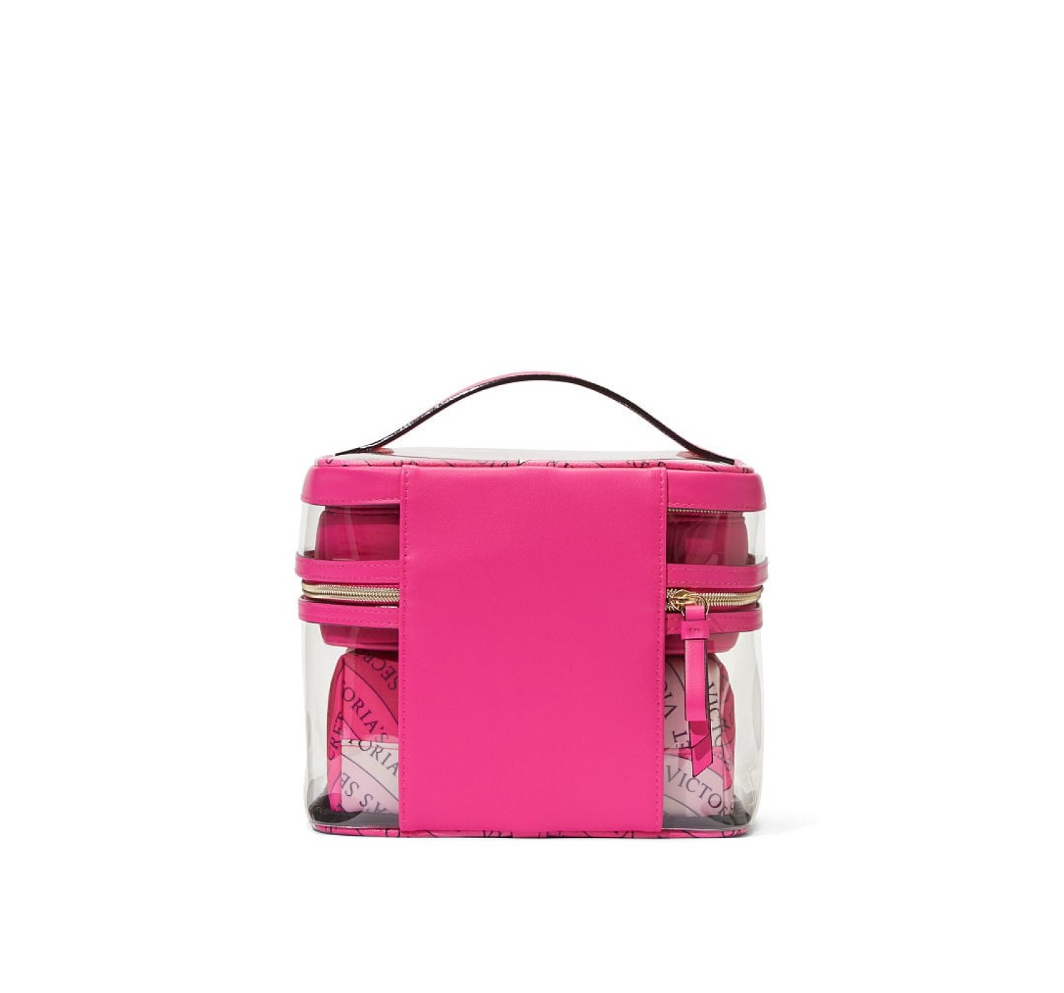 Набір косметичок 4-in-1 Train Case Beauty Bag Set Pink Swirl