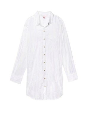 Нічна сорочка VS Cotton Slipshirt pink lurex stripes