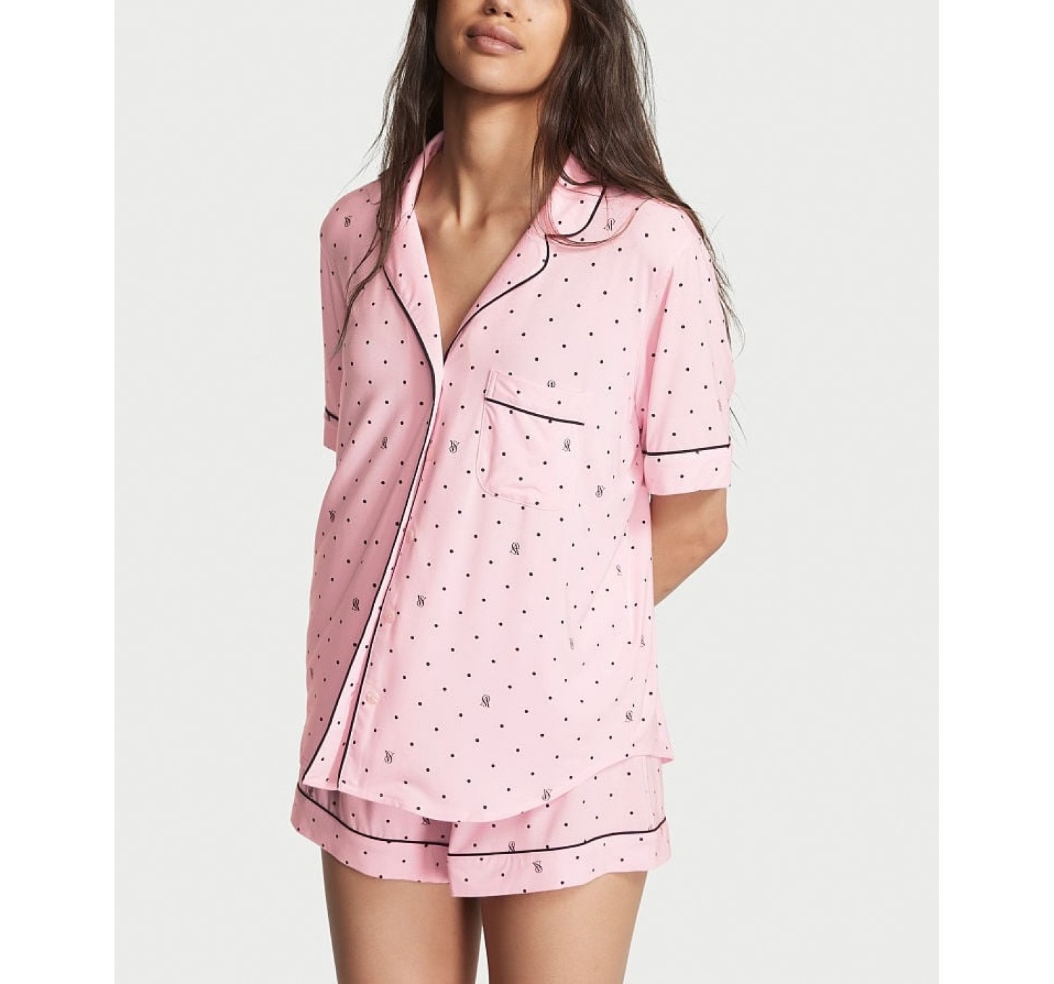 Піжама Modal Short Pajama Set Pretty Blossom Logo Pin Dot