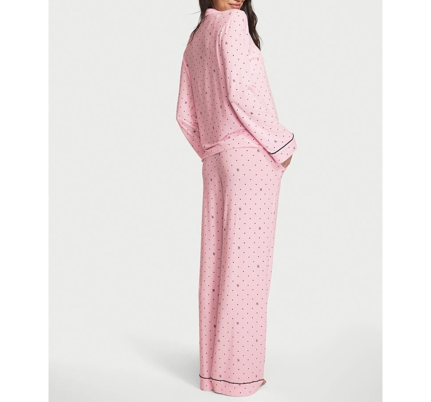 Піжама Modal Long Pajama Set Pretty Blossom Logo Pin Dot