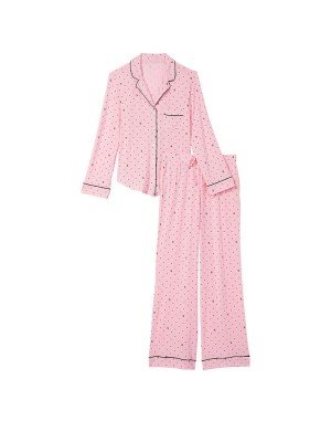 Піжама Modal Long Pajama Set Pretty Blossom Logo Pin Dot