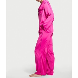 Пижама Satin Long Pajama Set Fuchsia Frenzy