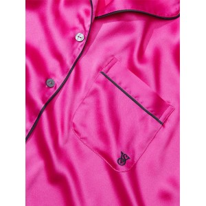 Пижама Satin Long Pajama Set Fuchsia Frenzy