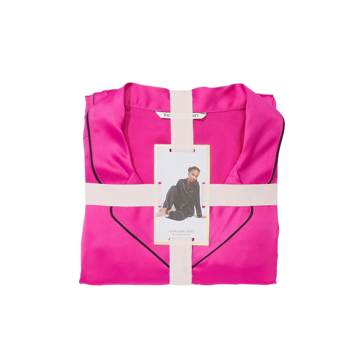Пижама Satin Long Pajama Set Fuchsia Frenzy