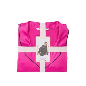 Пижама Satin Long Pajama Set Fuchsia Frenzy