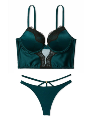 Комплект Push-Up Corset Top Deepest Green Set