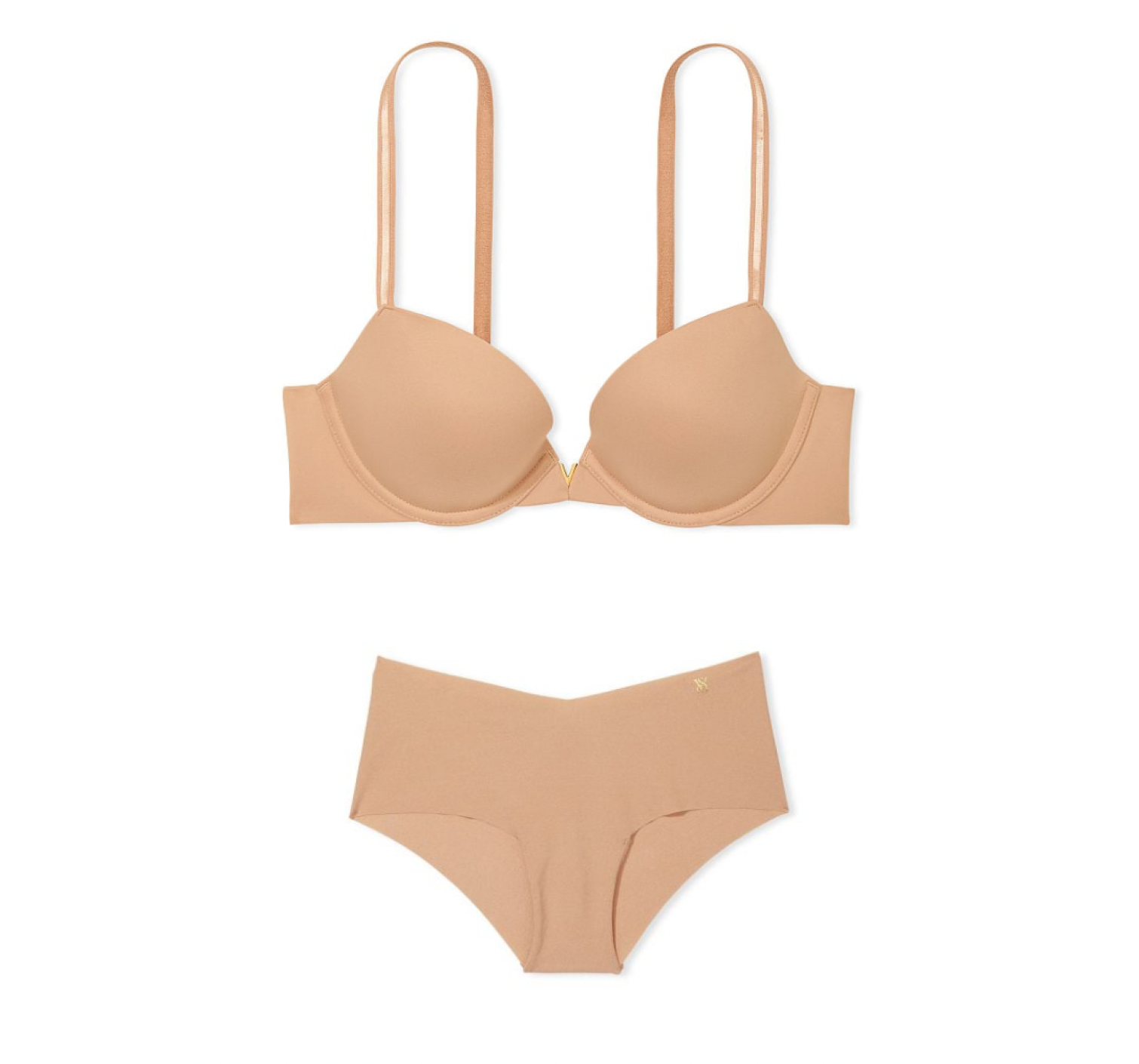 Plunge Bra LOVE CLOUD Push-Up Praline Set - Комплект белья