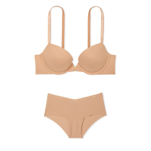 Plunge Bra LOVE CLOUD Push-Up Praline Set - Комплект белья
