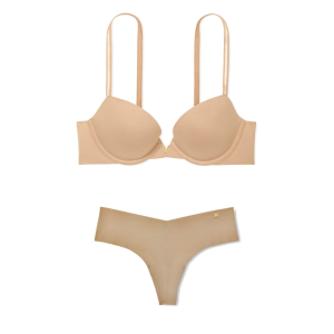Plunge Bra LOVE CLOUD Push-Up Praline Set - Комплект белья