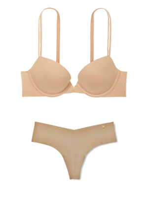 Plunge Bra LOVE CLOUD Push-Up Praline Set - Комплект белья