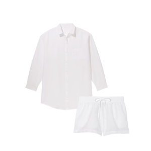 Костюм Linen Tie-Waist Oversized White Set