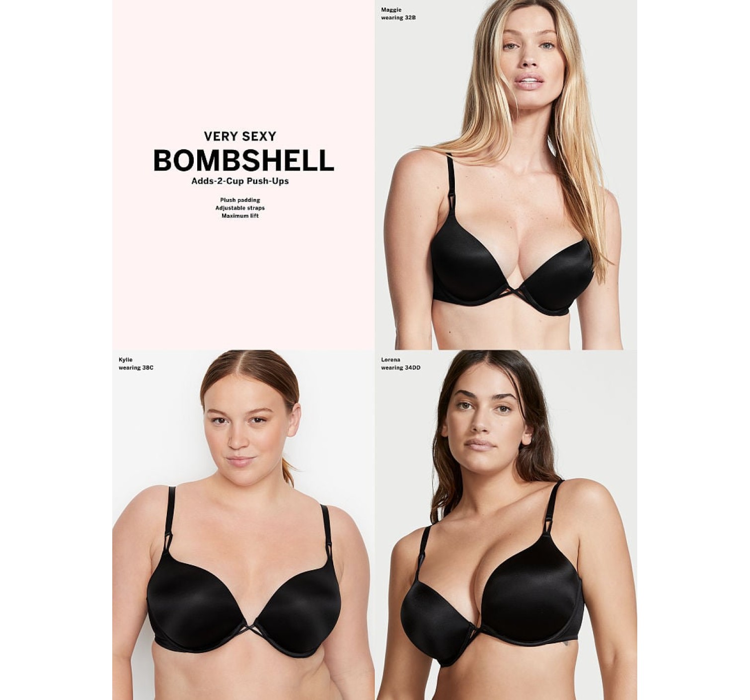 Комплект білизни Bombshell Plunge Bra Black Set
