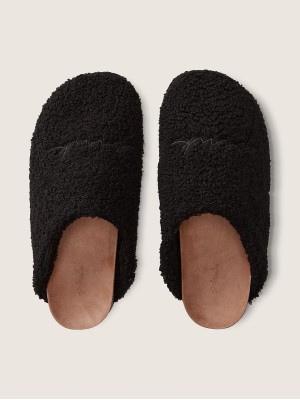 Тапочки Сабо PINK Cozy-Plush Clogs Black