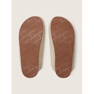 Тапочки Сабо PINK Cozy-Plush Clogs Beige