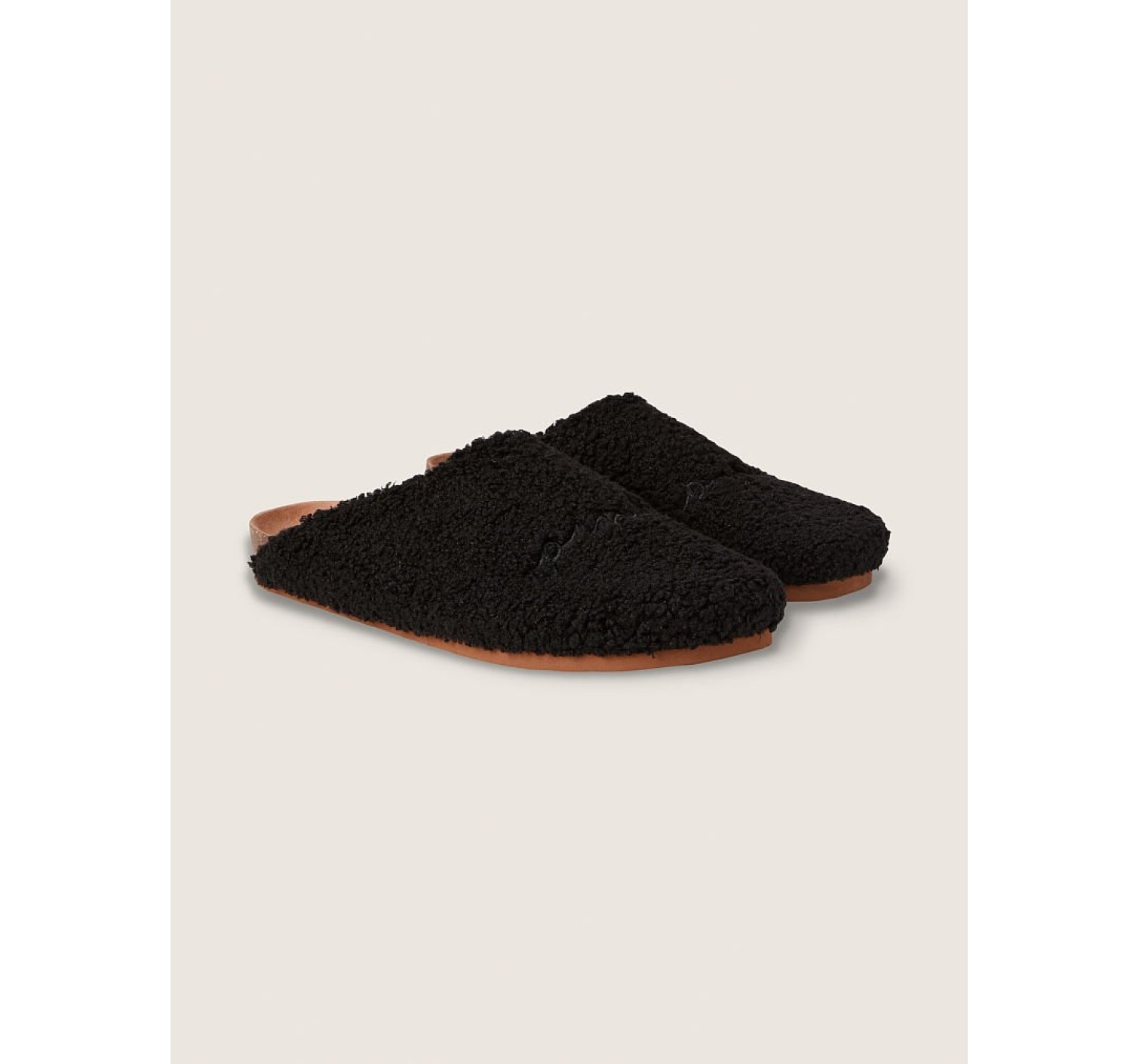Тапочки Сабо PINK Cozy-Plush Clogs Black