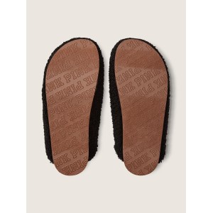 Тапочки Сабо PINK Cozy-Plush Clogs Black