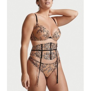 Пояс Floral Embroidered Waist Cincher Leopard