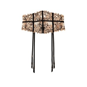 Пояс Floral Embroidered Waist Cincher Leopard