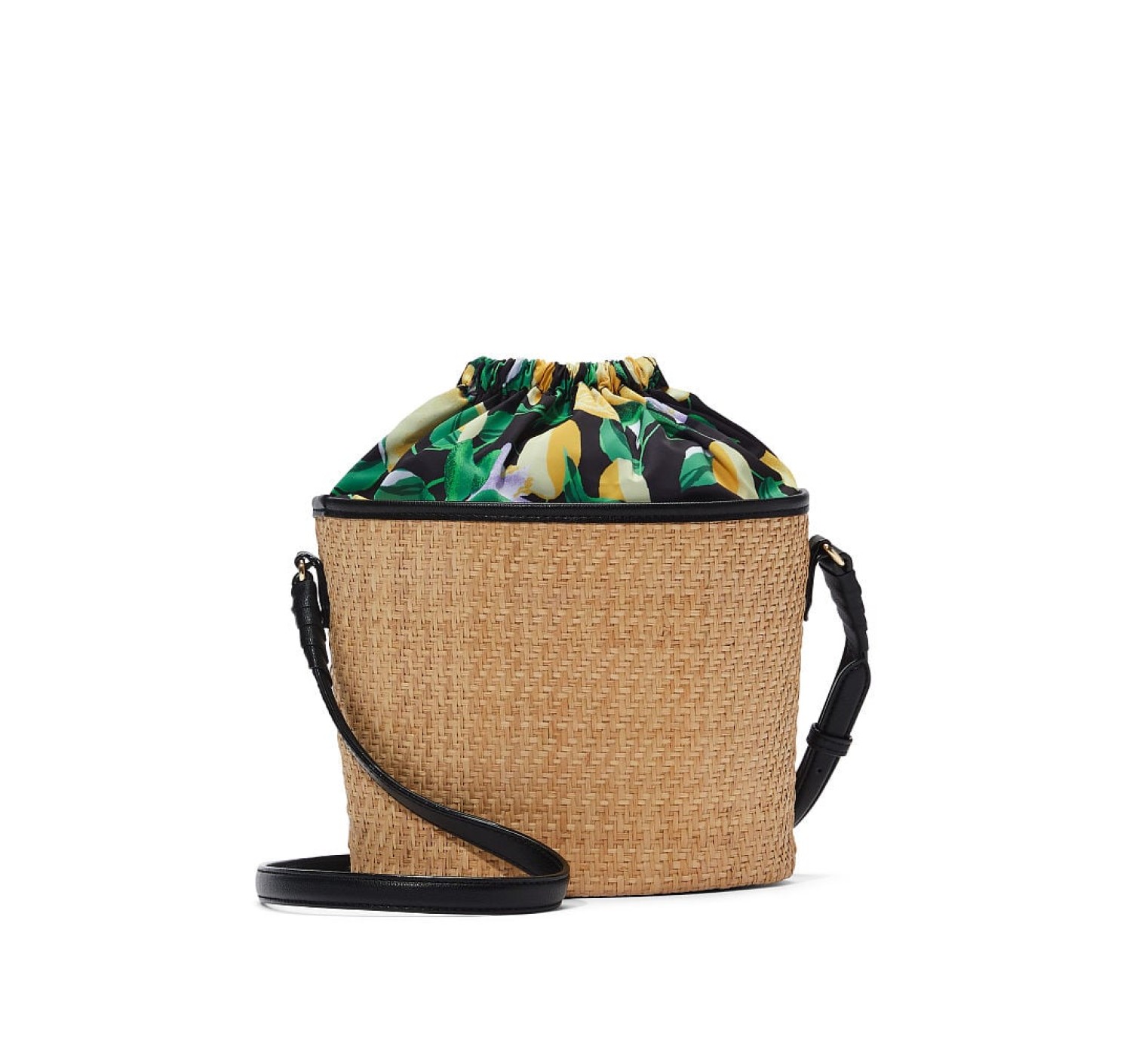 Сумка The Victoria Cinch-Top Crossbody Natural Raffia Citrus