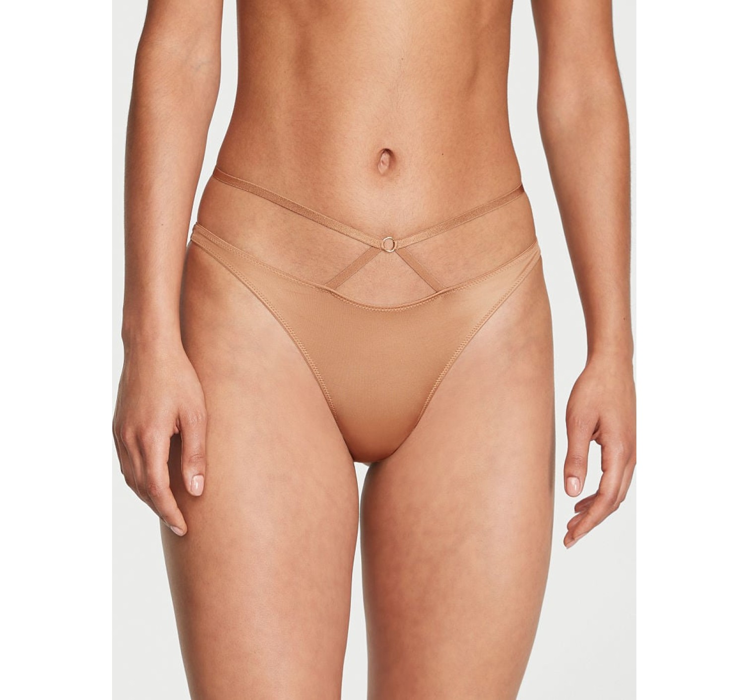 Трусики So Obsessed Strappy Thong Panty Toffee
