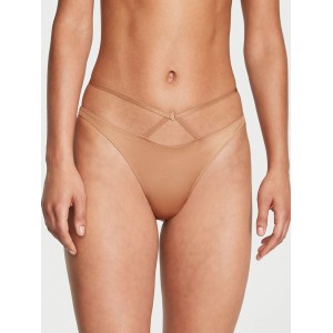 Трусики So Obsessed Strappy Thong Panty Toffee