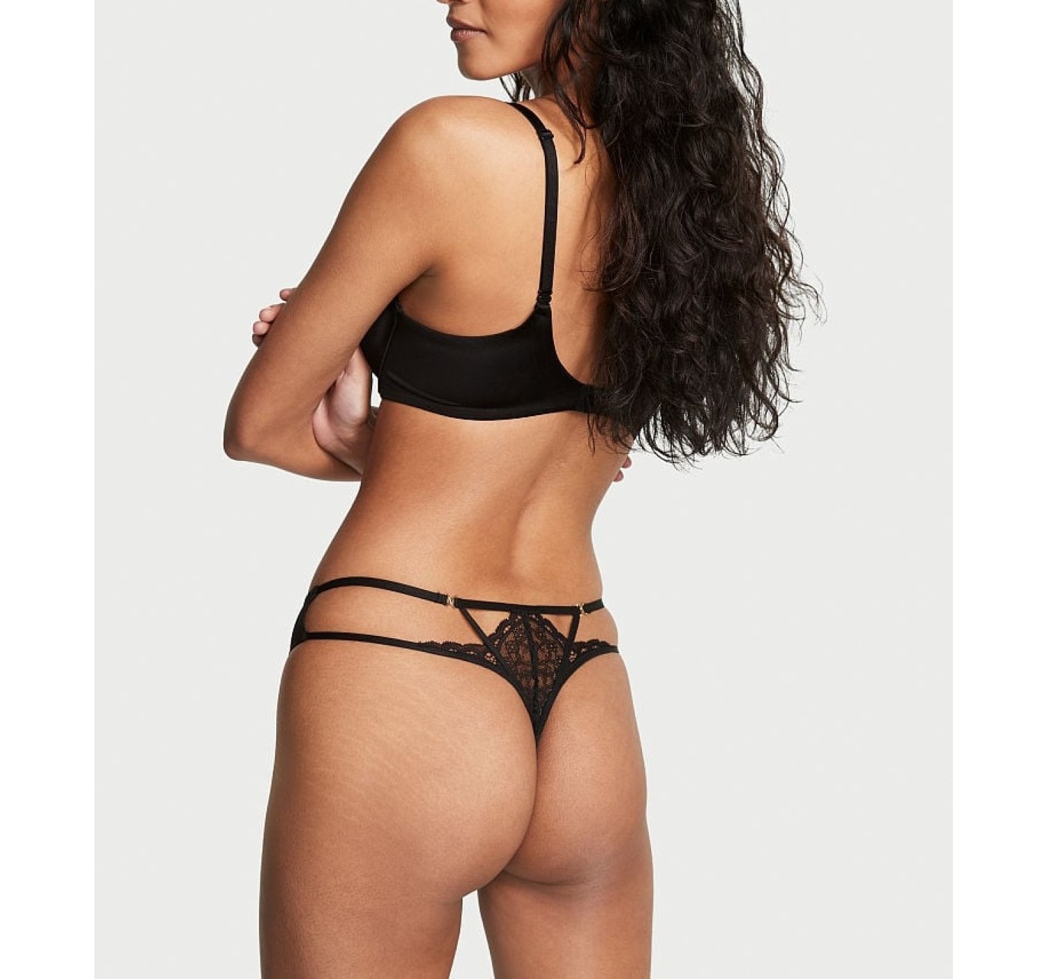Трусики So Obsessed Strappy Thong Panty Black