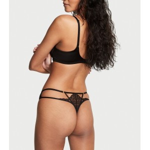 Трусики So Obsessed Strappy Thong Panty Black