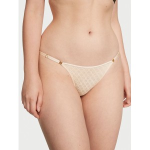 Трусики Icon Lace Adjustable String Thong Panty Marzipan
