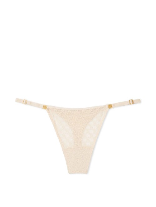 Трусики Icon Lace Adjustable String Thong Panty Marzipan