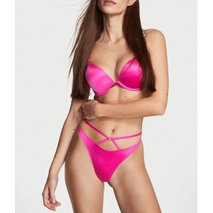 Трусики So Obsessed Strappy Thong Panty Fuschia Frenzy