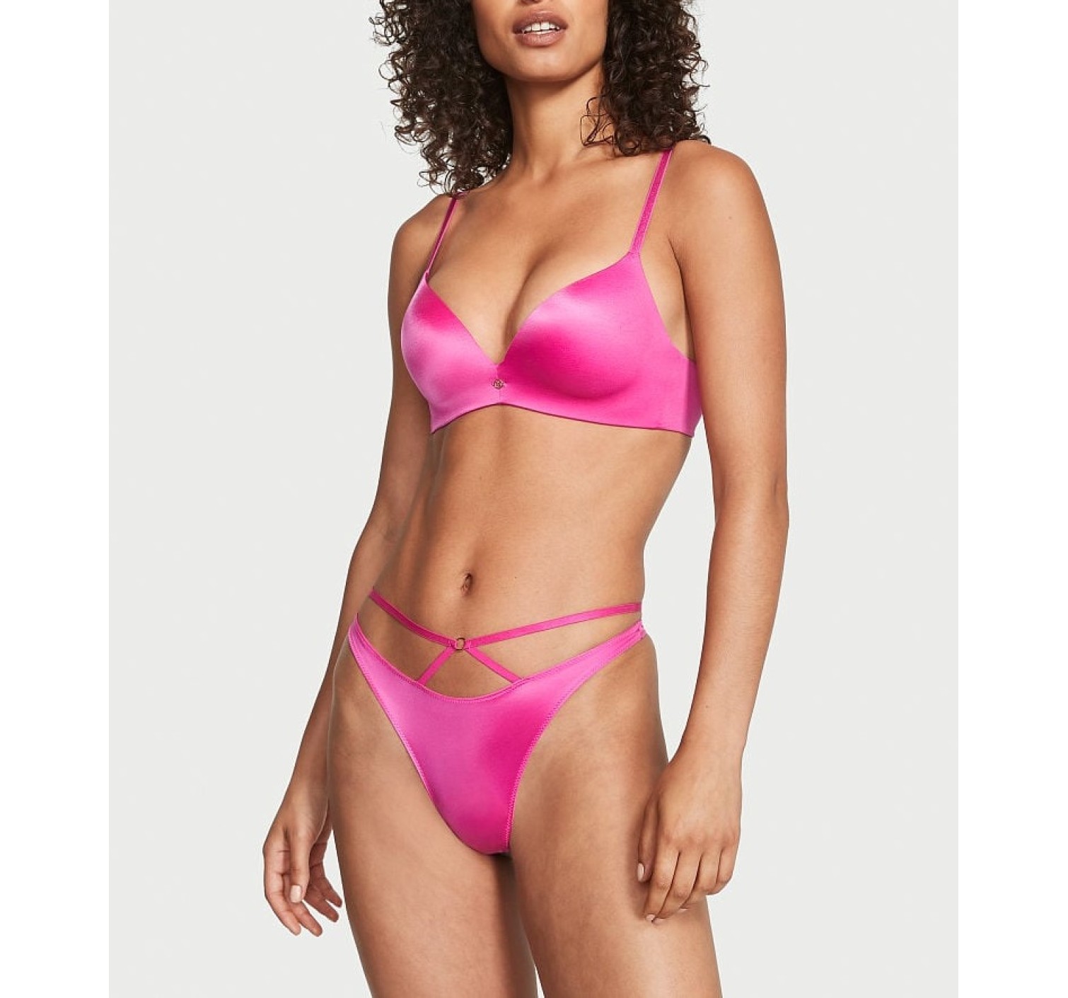 Трусики So Obsessed Strappy Thong Panty Fuschia Frenzy