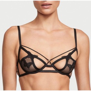  Комплект белья Very Sexy Butterfly Embroidery Open Cup Demi Bra Set