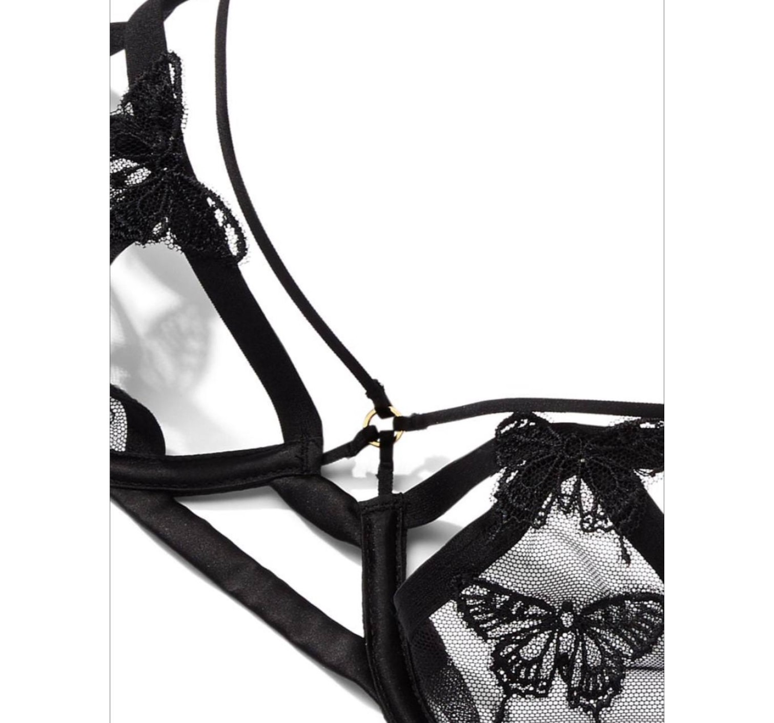 Комплект белья Very Sexy Butterfly Embroidery Open Cup Demi Bra Set