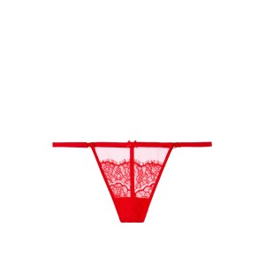 Трусики Mesh and Lace V-String Panty Lipstick