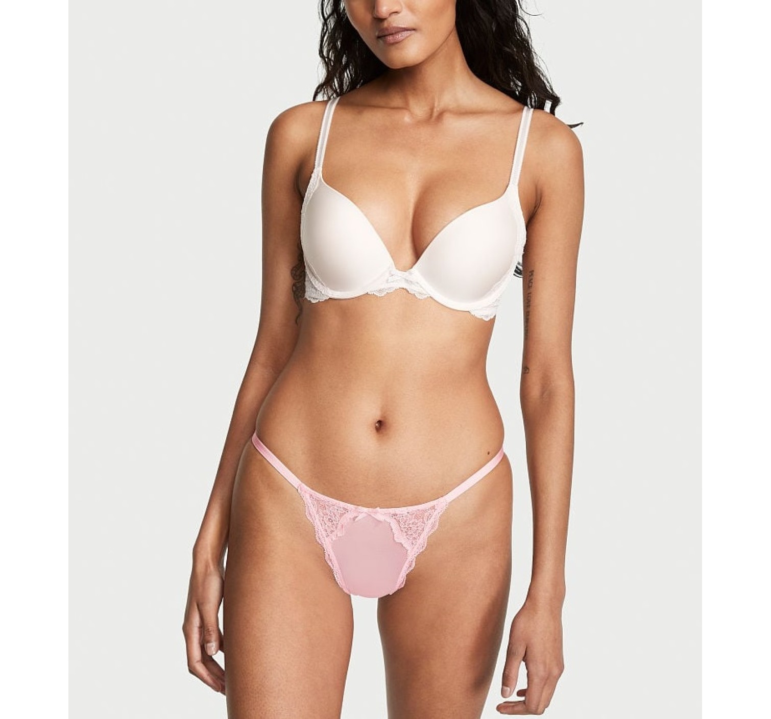 Трусики Lace Trim V-String Panty Pretty Blossom