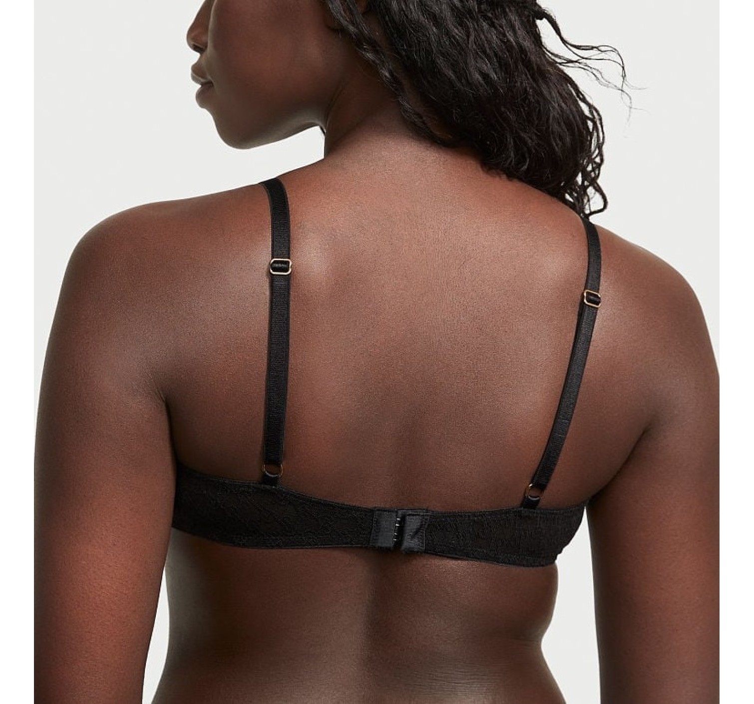 Комплект белья Logo Lace Open-Cup Demi Bra Garter Black Set