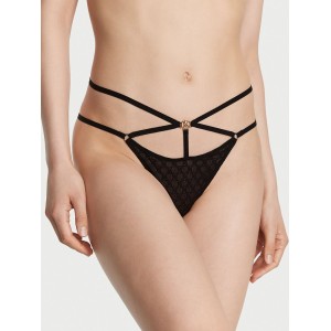 Трусики Icon by Victoria's Secret Lace Open Back Strappy Brazilian Panty