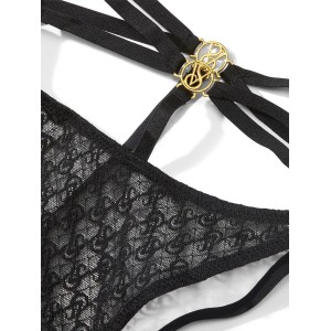 Трусики Icon by Victoria's Secret Lace Open Back Strappy Brazilian Panty