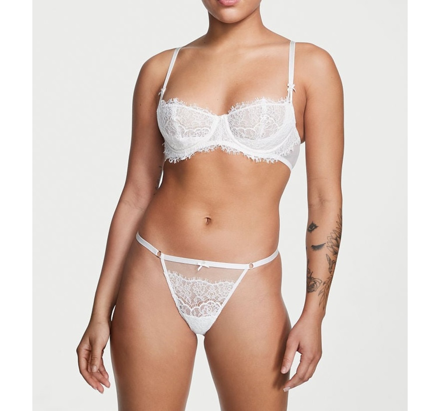 Комплект білизни Unlined Lace Shine Strap Balconette Bra set