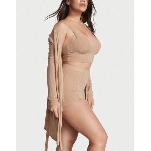 Пижама Виктория Сикрет Luxe Modal Ribbed 3-Piece Set Praline