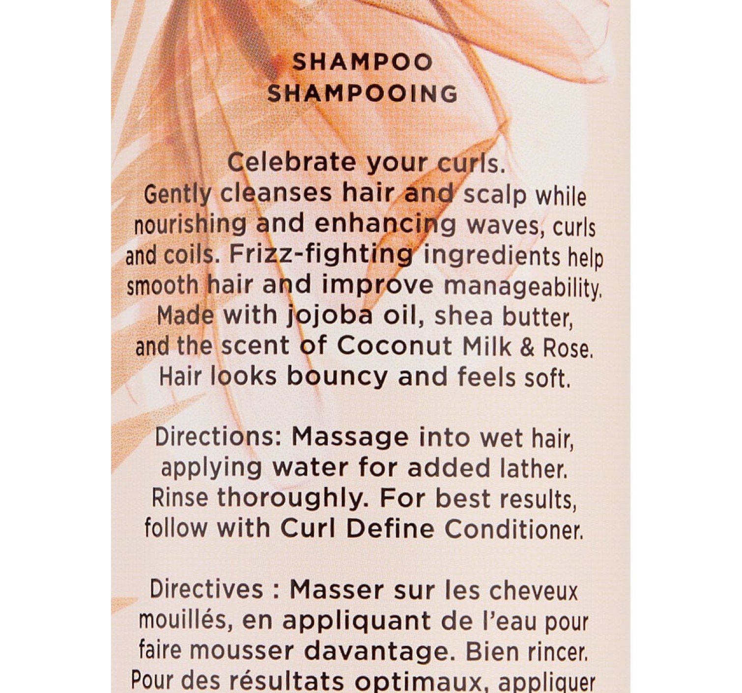 Шампунь Curl Define Shampoo Calm Coconut Milk & Rose