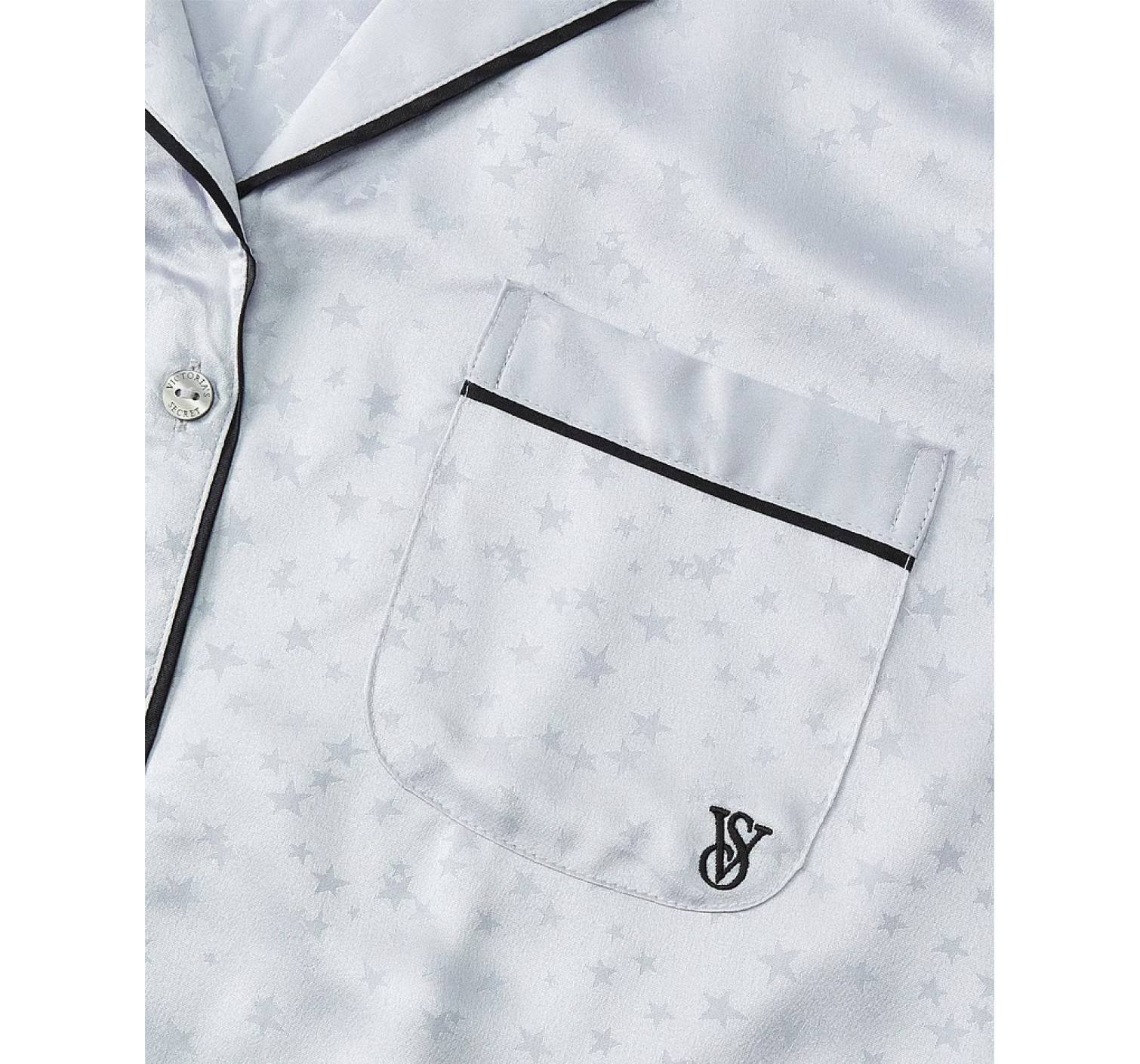 Пижама Satin Long Pajama Set Flint Gray Stars