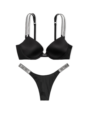 Комплект белья Very Sexy Shine Strap Push-Up Bra Diamonds Set