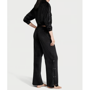 Велюровый костюм Velour Diamante Wide-Leg Snap Set