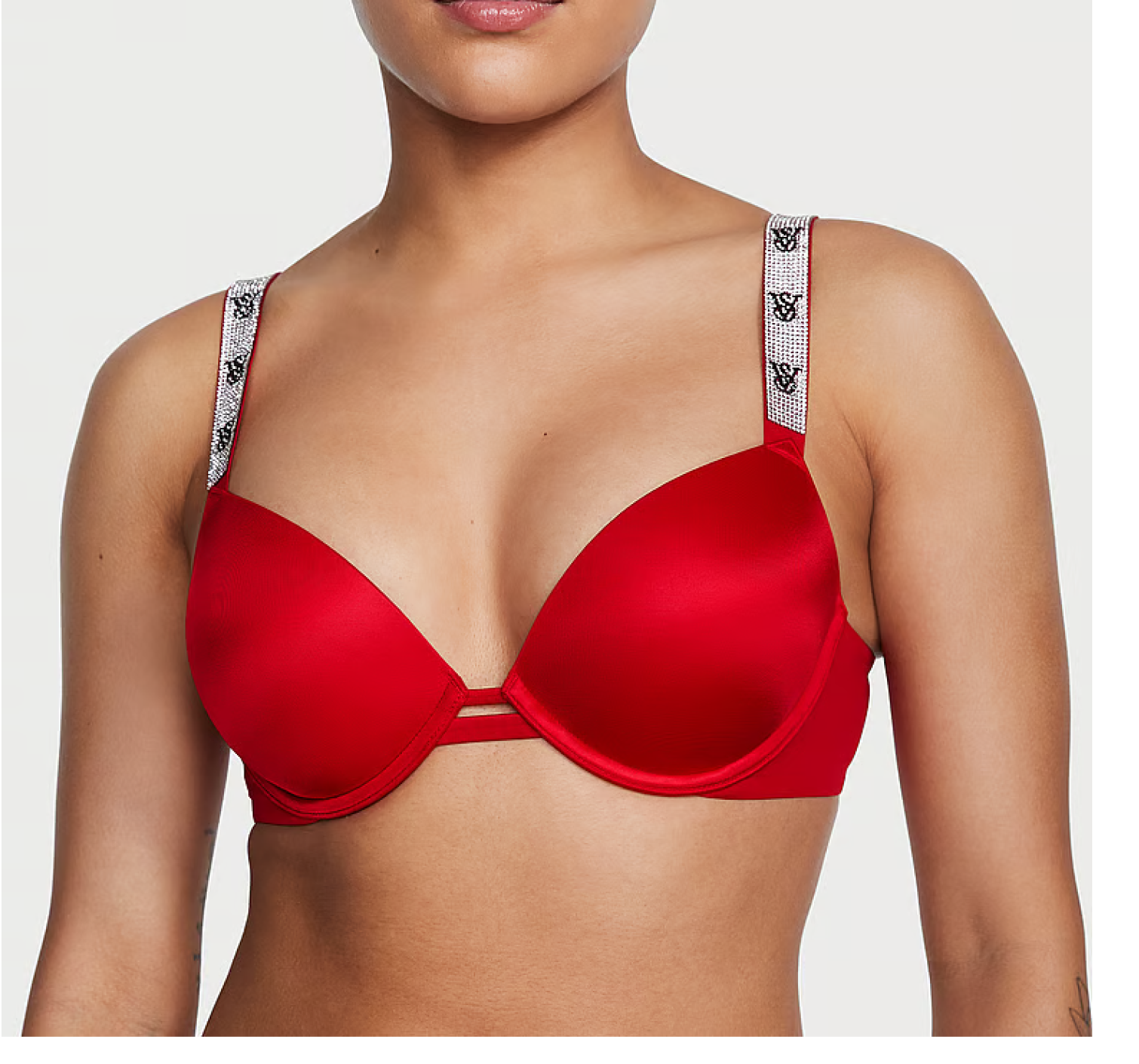 Комплект Very Sexy Smooth Shine Strap Lipstick Push Up Bra Set Logo VS