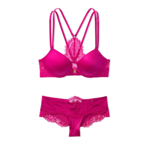 Комплект белья Victoria’s Secret Very Sexy Push-up Fuchsia Lace Bra set