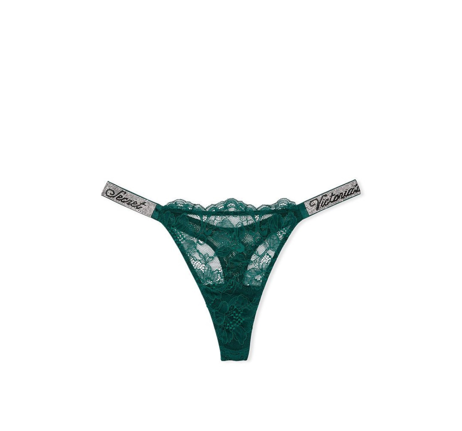 Комплект белья Unlined Lace Shine Strap Full Cup Demi Bra Deepest Green