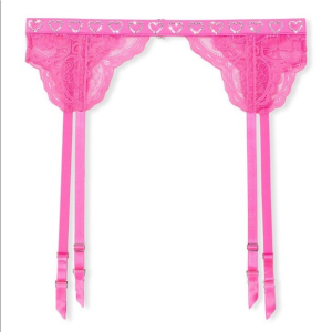 Комплект белья Victoria’s Secret Shine Strap Heart Atomic Pink Lace Bra Set