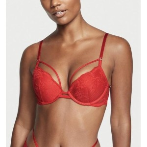 Комплект белья Push-Up Bra Lace Strappy Lipstick Set