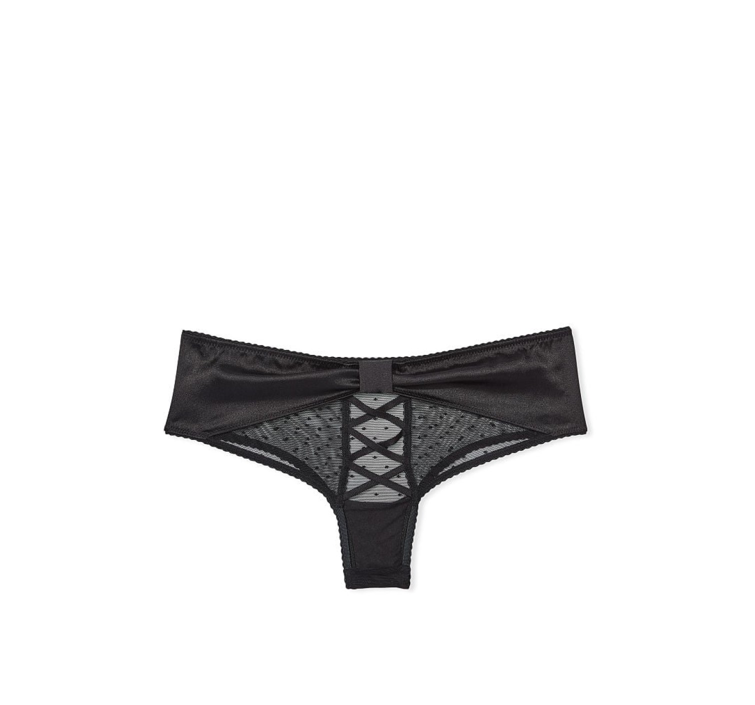 Трусики Bow-Back Open Lace-Up Cheeky Panty Black